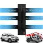 نمای بسته بندی کمربند نظم دهنده چرم مصنوعی میراژ مدل رگولار برچسب و بسته بندی
