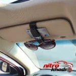 نمای بسته بندی نگهدارنده عینک خودرو مدل کربن با دو محفظه برچسب و بسته بندی