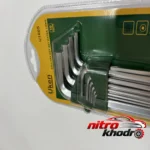 نمای بسته بندی آچار آلن یوکن 10 عددی با دسته بلند و کاور برچسب و بسته بندی