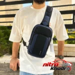 نمای بسته بندی کیف دوشی برزنتی BG-7795 با قابلیت تنظیم بند برچسب و بسته بندی