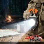 نمای کناری چراغ قوه شارژی LED مدل W5147 با نور قوی و چند حالته عمق قاب و پروفایل
