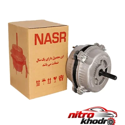 نمای بسته بندی الکترو موتور کولر آبی نصر دینام دستی برچسب و بسته بندی