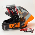 نمای بسته بندی کلاه کاسکت فک متحرک استیل برد مدل Dark Rider برچسب و بسته بندی
