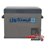 نمای کناری یخچال فریزر ایستکول با قابلیت اتصال به خودرو عمق قاب و پروفایل