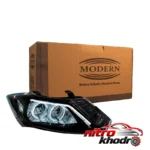 نمای کناری چراغ جلو خودرو گروه پژوهش صنعت مدرن مدل 3D-Angry-W عمق قاب و پروفایل