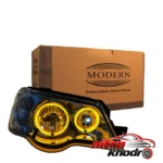 نمای کناری چراغ جلو خودرو گروه پژوهش صنعت مدرن مدل 3D-Y عمق قاب و پروفایل
