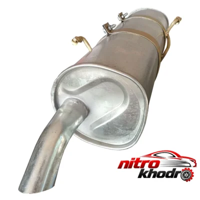 نمای بسته بندی منبع اگزوز RE-12001 باکیفیت مناسب پژو 206 برچسب و بسته بندی