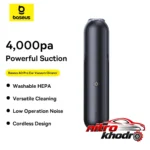 نمای کناری جارو شارژی بیسوس مدل A0 Pro با فیلتر هپا عمق قاب و پروفایل