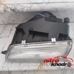 نمای کناری چراغ جلو دلتایدک شیشه ای باکیفیت برای پژو 405 عمق قاب و پروفایل