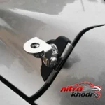 نمای بسته بندی پایه نگهدارنده پروژکتور خودرو مدل کاپوتی دو عددی برچسب و بسته بندی