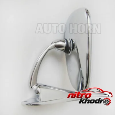 نمای بسته بندی آینه جانبی بیضی استیل مناسب خودرو پیکان برچسب و بسته بندی