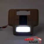 نمای کناری چراغ سقفی لمسی خودرو با نوردهی عالی عمق قاب و پروفایل