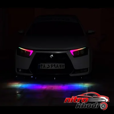 نمای کناری چراغ جلو اسپرت فولکالر خودرو - مناسب دنا و پلاس عمق قاب و پروفایل