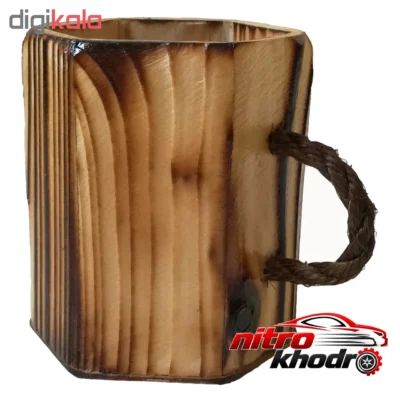 نمای بسته بندی استند لوازم آرایش چوبی مدل BOU-B140 برچسب و بسته بندی