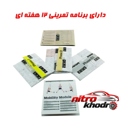 نمای بسته بندی لوازم تناسب اندام تی آر ایکس مدل FORCE KIT با برنامه تمرینی برچسب و بسته بندی