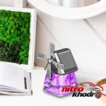 نمای بسته بندی خوشبو کننده خودرو طرح آسیاب خورشیدی بنفش برچسب و بسته بندی