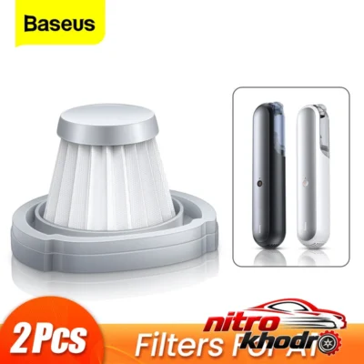 نمای بسته بندی فیلتر جارو شارژی خودرو باسئوس مدل VCAQ010113 - بسته 2 عددی برچسب و بسته بندی