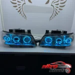 نمای کناری چراغ جلو خودرو گروه پژوهش صنعت مدرن مدل 3D-R3-Ice عمق قاب و پروفایل