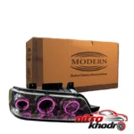 نمای کناری چراغ جلو پژو 405 SLX گروه پژوهش صنعت مدرن مدل 3D-R3-Pink عمق قاب و پروفایل