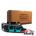 نمای کناری چراغ جلو پژو 405 SLX گروه پژوهش صنعت مدرن مدل 3D-I8-Ice عمق قاب و پروفایل