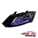 نمای کناری چراغ جلو خودرو گروه پژوهش صنعت مدرن مدل 3D-Nike-Plus عمق قاب و پروفایل