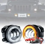 نمای کناری چراغ مه شکن و پرژکتور خودرو چیکال مدل تایگر عمق قاب و پروفایل