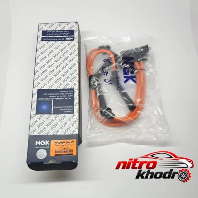 نمای بسته بندی وایر شمع تقویتی ان جی کی مدل NGK204q برای خودروهای کوییک و ساینا برچسب و بسته بندی