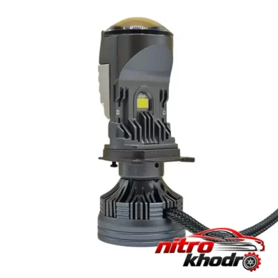نمای کناری هدلایت خودرو زیمر مدل A120 MAX با نور فوق العاده عمق قاب و پروفایل