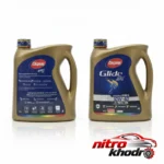 نمای بسته بندی روغن موتور بنزینی کاسپین نیمه سنتتیک Glide 3X برچسب و بسته بندی
