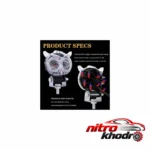 نمای کناری چراغ پرژکتور آفرودی خودرو و موتور ضد آب چند رنگ عمق قاب و پروفایل