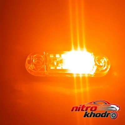 نمای کناری چراغ فلاشر خودرو پلیسی LED با طراحی اسپرت عمق قاب و پروفایل