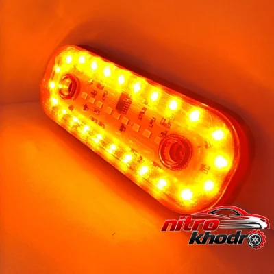 نمای کناری چراغ فدرالی خودرو LED طرح فلاشر با ۱۸ افکت نور عمق قاب و پروفایل