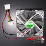 نمای کناری فن کیس ایتوک با نورپردازی LED و سرعت بالا عمق قاب و پروفایل