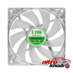نمای جزئیات فن کیس ایتوک با نورپردازی LED و سرعت بالا حرکت و نصب پشتی