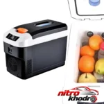 نمای بسته بندی یخچال خودرو سرد و گرم TS-3350 با ظرفیت برچسب و بسته بندی