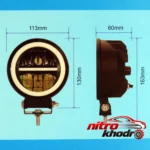 نمای جزئیات پروژکتور آفرود HJC نئون با کیفیت بالا - بسته 2 عددی حرکت و نصب پشتی