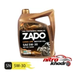 نمای جزئیات روغن موتور زادو تمام سنتتیک با استاندارد SN پرداخت و جزئیات مواد