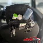 نمای جزئیات کیف پشت صندلی خودرو سام سالو مدل نظم دهنده و نگهدارنده پرداخت و جزئیات مواد