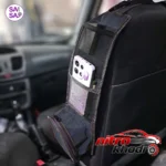 نمای جزئیات کیف پشت صندلی خودرو سام سالو با طراحی کاربردی پرداخت و جزئیات مواد