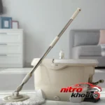نمای جزئیات ست سطل و زمین شوی چرخشی همارا با سری قابل تعویض پرداخت و جزئیات مواد