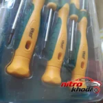 نمای جزئیات مجموعه پیچ گوشتی موبایلی یوکن با 6 عدد ابزار کاربردی پرداخت و جزئیات مواد