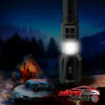 نمای جزئیات چراغ قوه دستی وارسون با نور مهتابی و لامپ LED حرکت و نصب پشتی