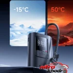 نمای جزئیات کمپرسور هوا شارژی بیسوس مدل GoTrip VA1 Max با فشار 150 پی اس آی حرکت و نصب پشتی