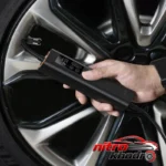 نمای جزئیات کمپرسور باد بیسوس با طراحی قابل حمل و کارایی بالا حرکت و نصب پشتی
