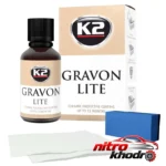 نمای جزئیات پوشش سرامیکی K2 GRAVON LITE محافظ بدنه خودرو پرداخت و جزئیات مواد