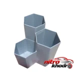 نمای جزئیات استند لوازم آرایشی با طراحی مدرن و کاربردی پرداخت و جزئیات مواد