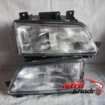 نمای جزئیات چراغ جلو دلتایدک شیشه ای باکیفیت برای پژو 405 حرکت و نصب پشتی