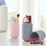 نمای جزئیات کیف لوازم آرایش زنانه مدل DNZ01 با طراحی زیبا پرداخت و جزئیات مواد