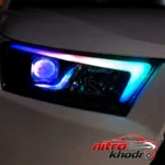 نمای جزئیات چراغ جلو اسپرت فولکالر خودرو - مناسب دنا و پلاس حرکت و نصب پشتی