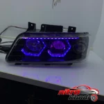 نمای جزئیات چراغ جلو پژو 405 گروه پژوهش صنعت مدرن مدل 3D-Wolf حرکت و نصب پشتی